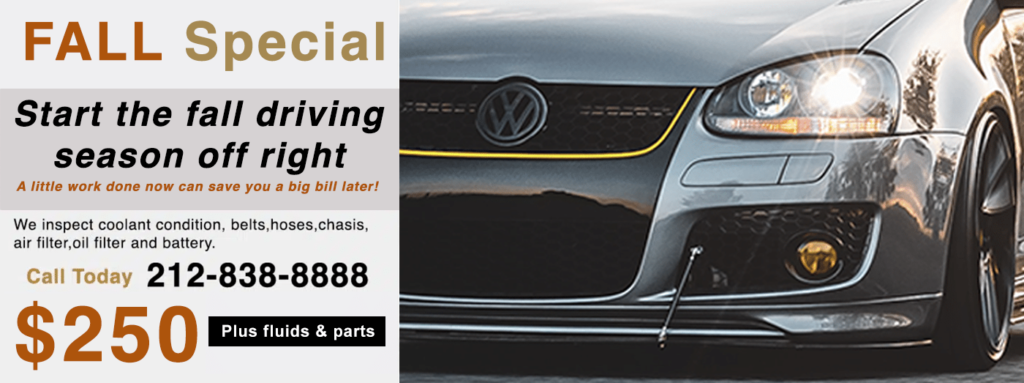 Volkswagen VW dealer alternative service special. Best dealer alternative for Volkswagen VW service in NYC, Manhattan. Let us help make your Volkswagen look and run like new with our expert Volkswagen auto body repair in NYC,Manhattan.